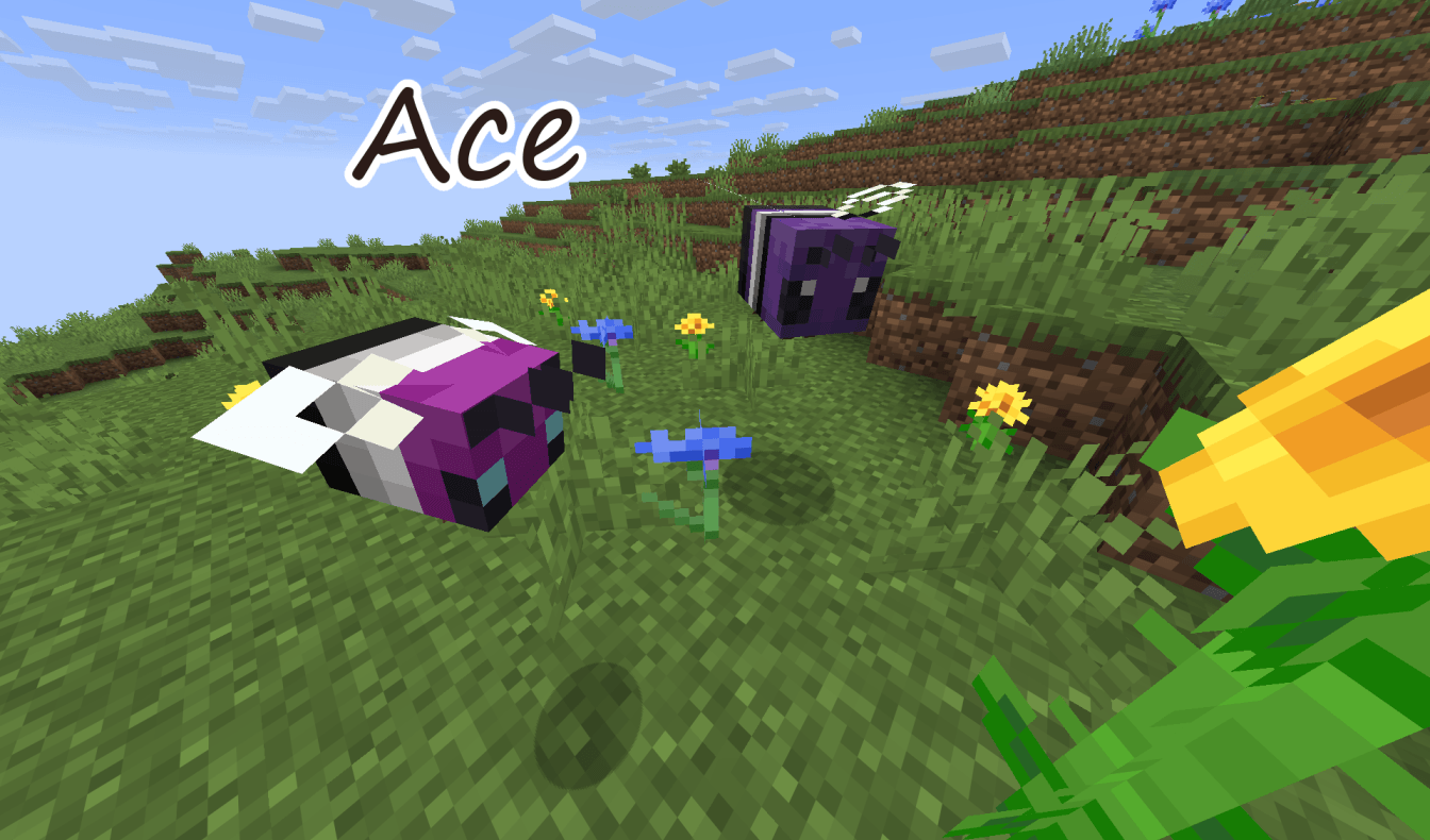 Thumbnail If you name a bee the name in this picture, their texture will change to the appropriate pride flag!