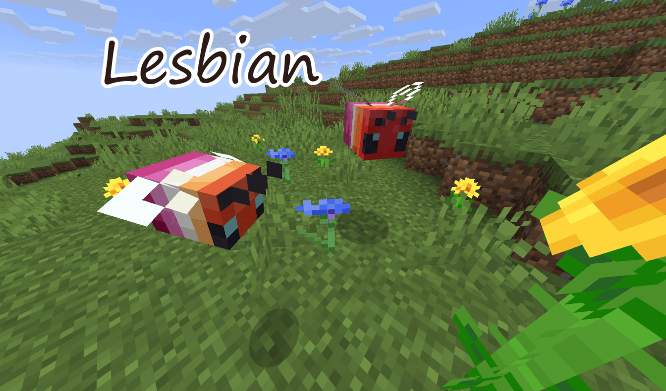 Thumbnail If you name a bee the name in this picture, their texture will change to the appropriate pride flag!