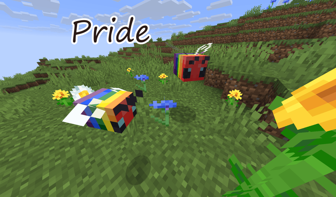 Thumbnail If you name a bee the name in this picture, their texture will change to the appropriate pride flag!