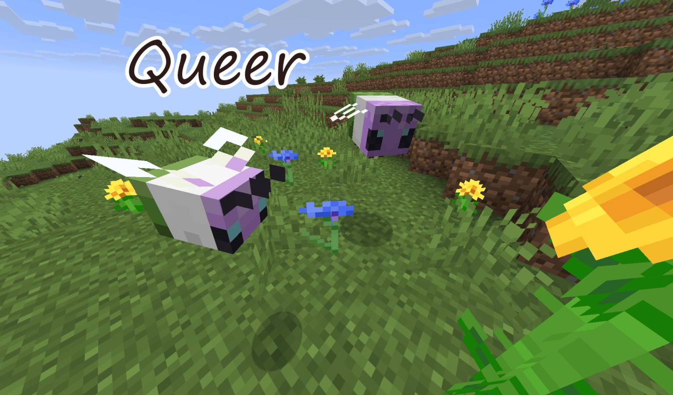Thumbnail If you name a bee the name in this picture, their texture will change to the appropriate pride flag!