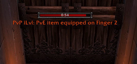 Instant alert when entering arena with PvE gear equipped. Never miss a mistake.