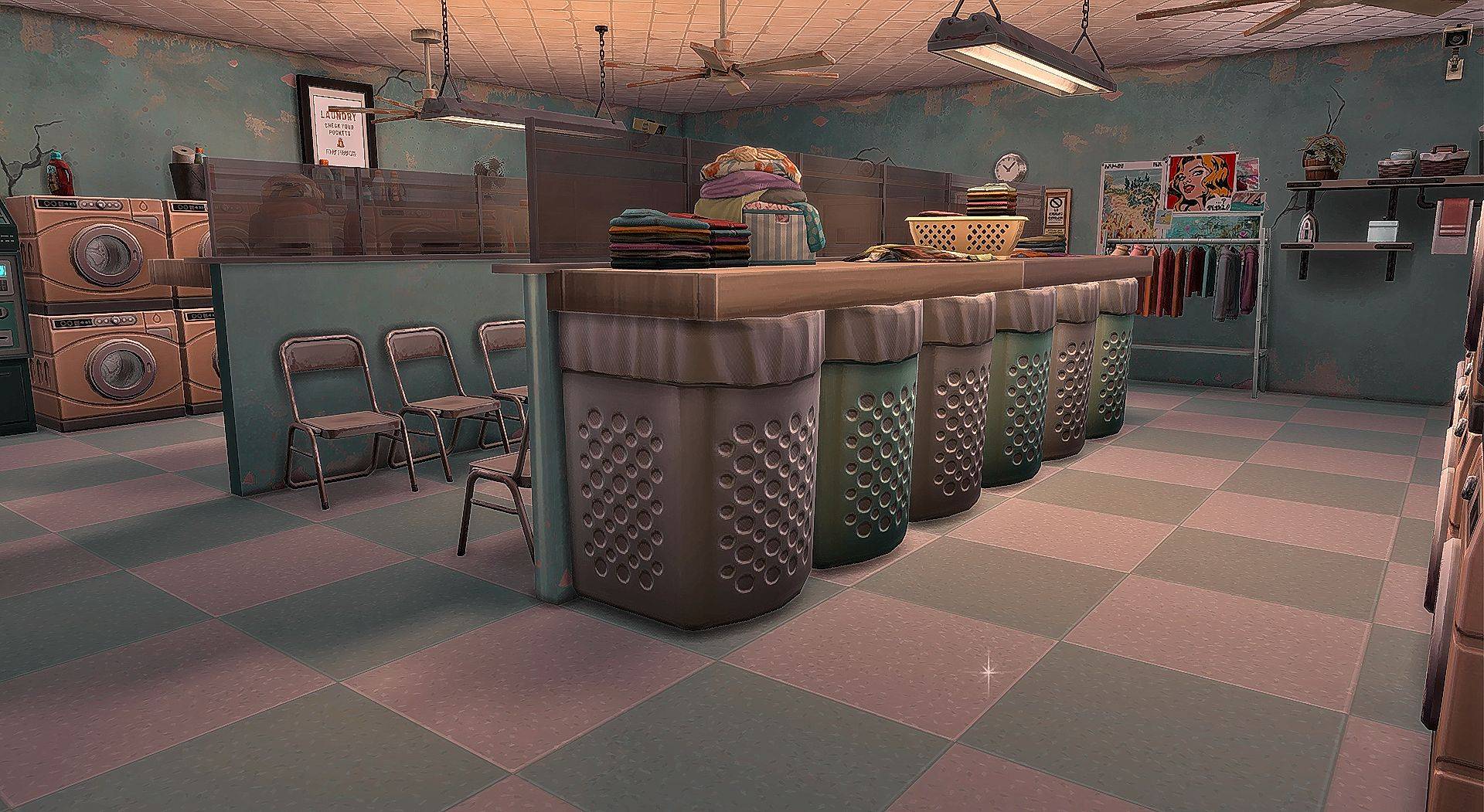 The 24-7 Rundown Laundromat - Laundry Buisness - The Sims 4 Rooms ...
