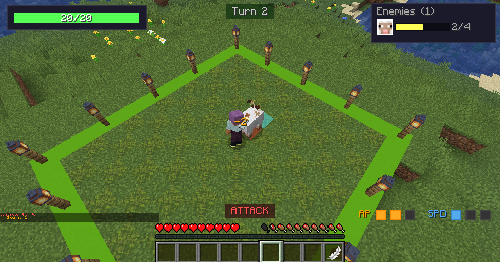 Attacking an enemy