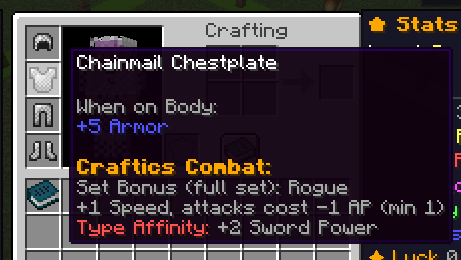Armor set information