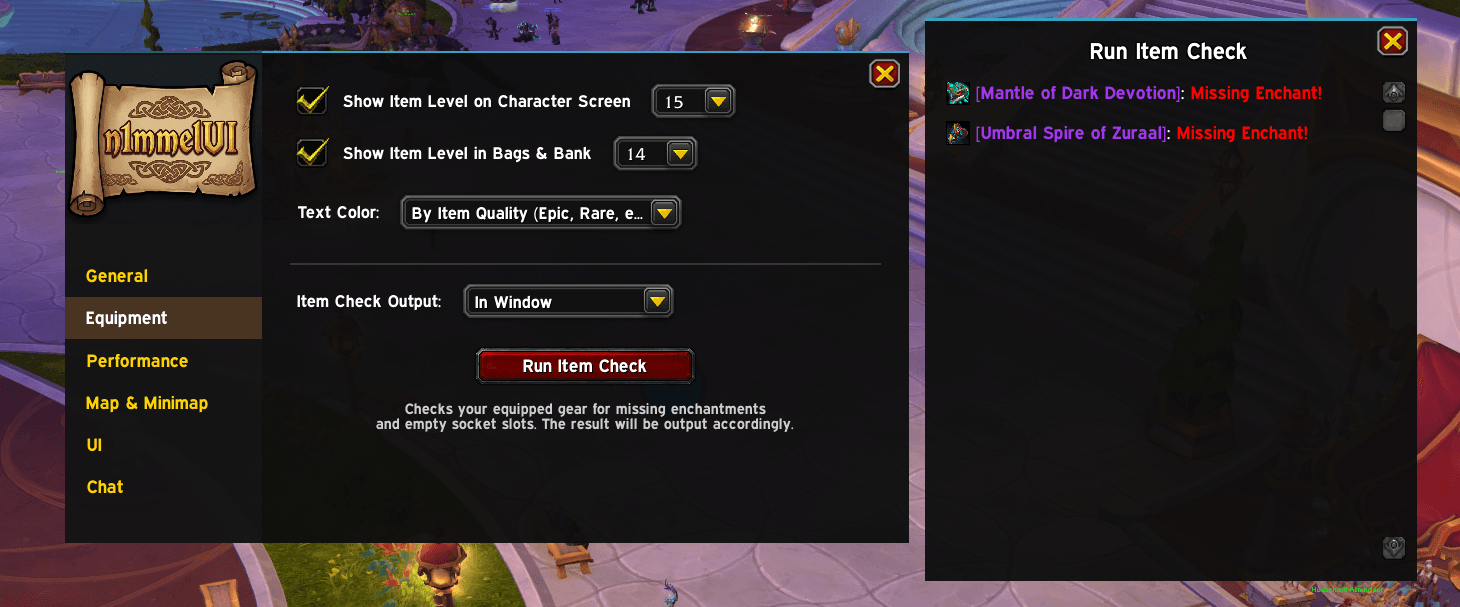 Menu with Item Checker