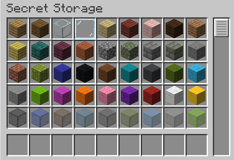Secret Storage Tab