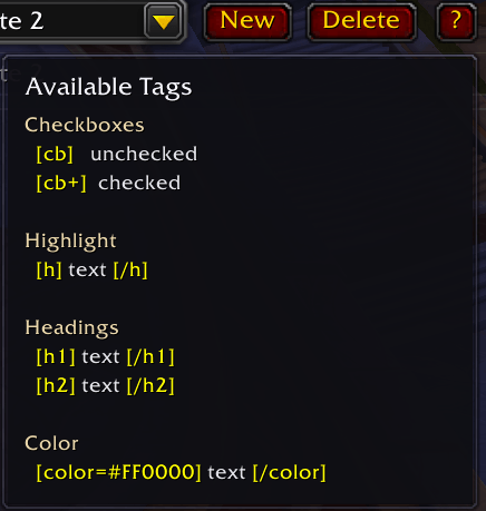 Tags exemples