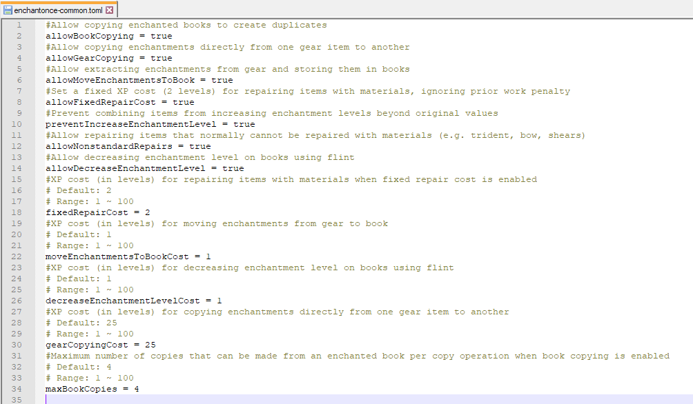 Configuration Options