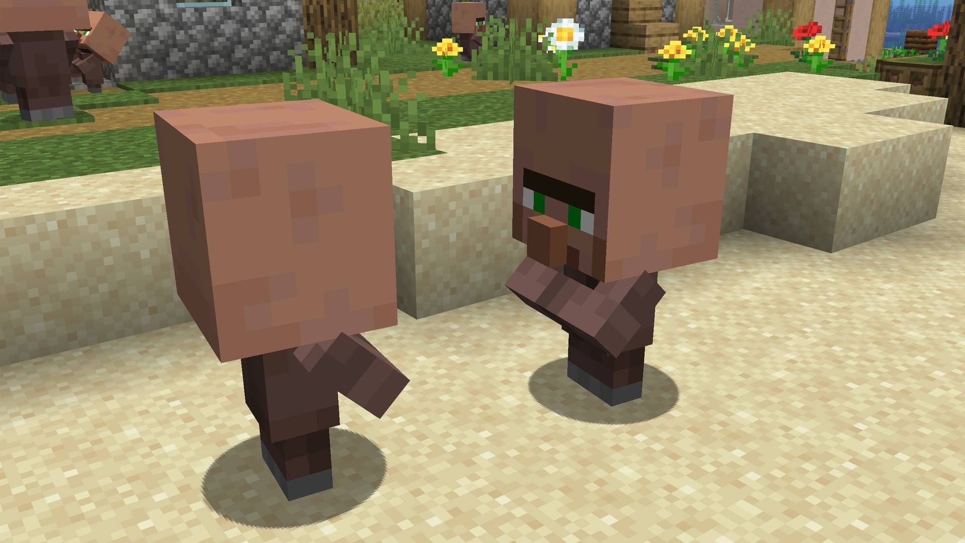 Thumbnail Two villagers having a conversation showing off their consistent look