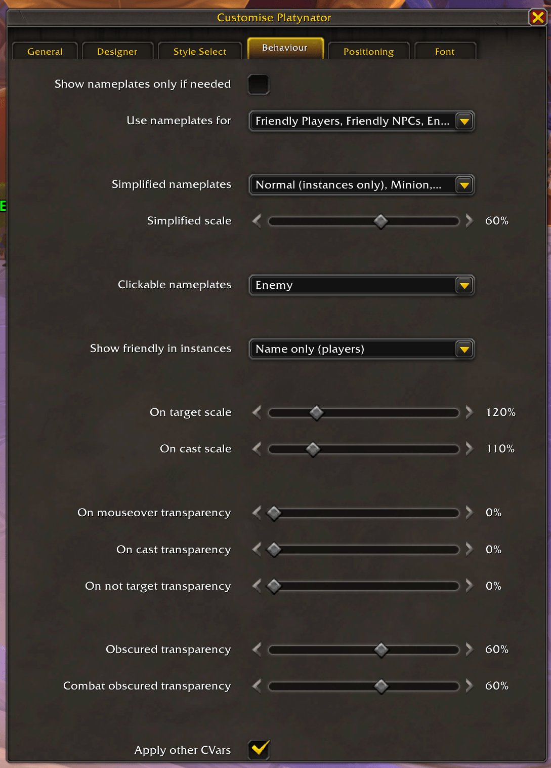 Thumbnail Behaviour settings (fading/scaling/show/hide)