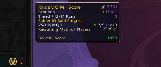 DelveIO scores appear on friends list tooltips