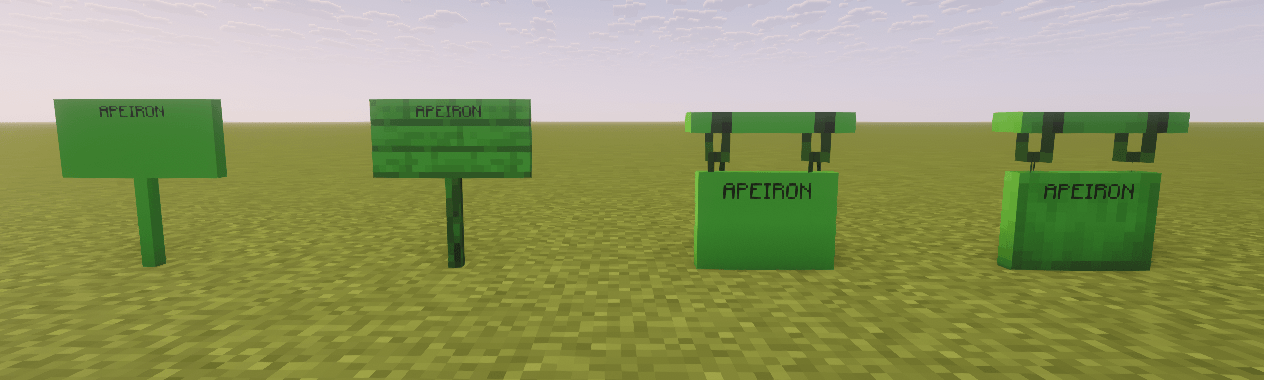 Thumbnail Sign and Hanging Sign