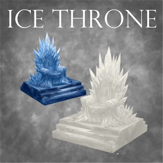 White or blue ice