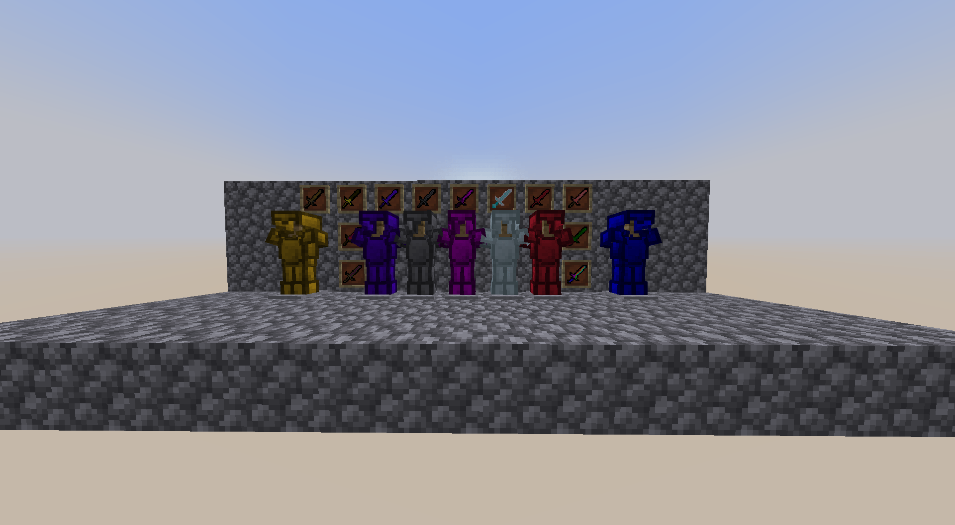 All the armor and swords