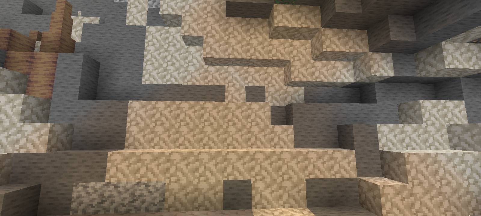 A demonstration of what the ore will look like inside Minecraft caves.