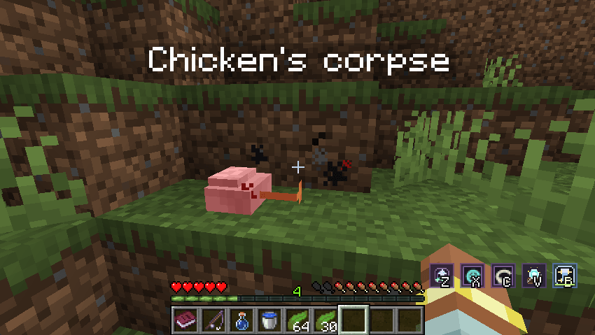 anything death players kill drops a corpse, that corpse can be resurrected as a minion, right click the corpse to get the loot, failed resurrection attempts will destroy the loot, some bosses may work for this, some modded minions may still attack you.