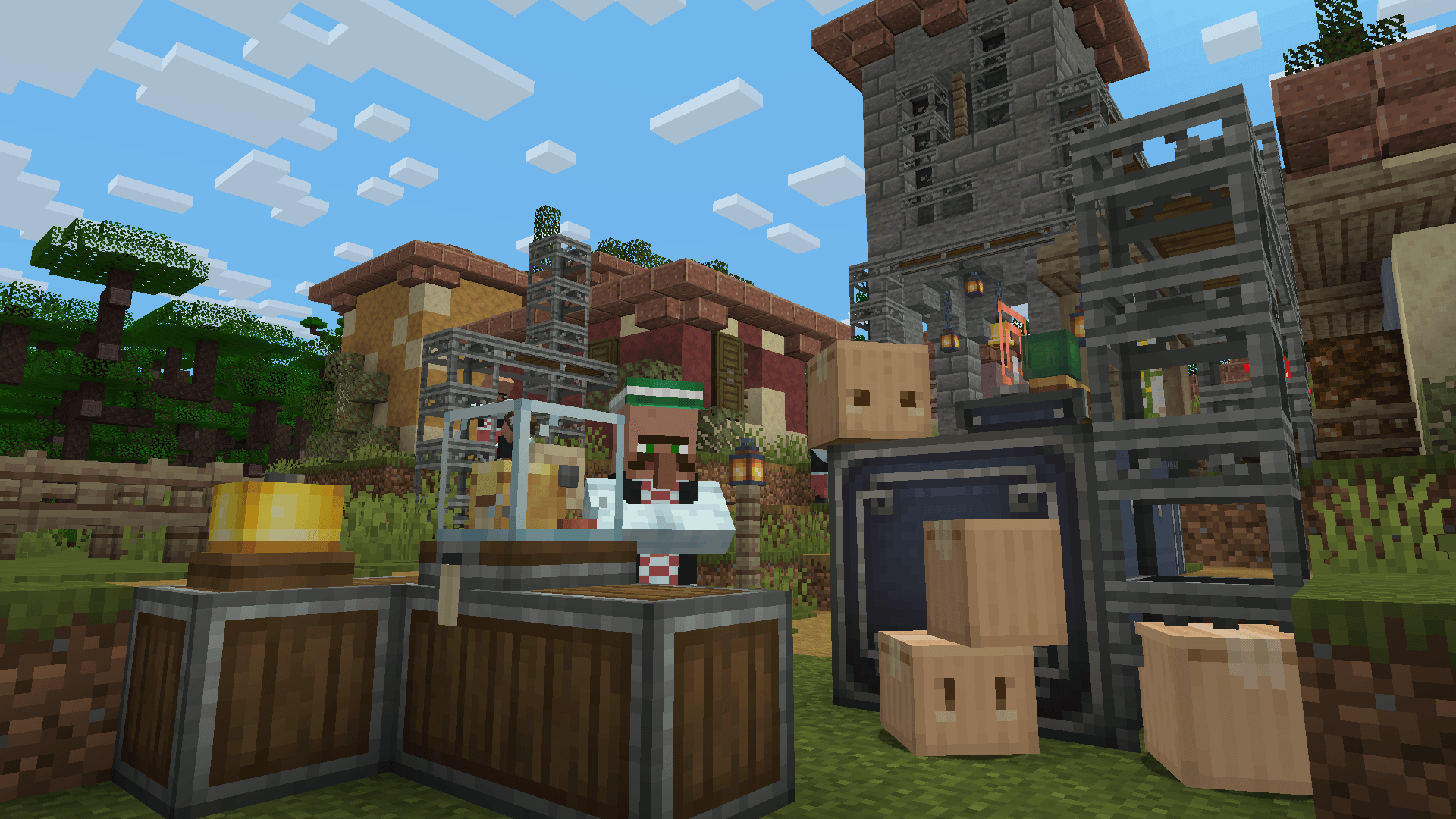 Welcome to Cypress Village! This Villager Stock Keeper lets you request items directly from nearby storage systems, allowing for some powerful but balanced storage solutions.