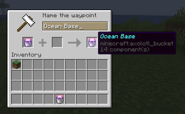 When adding a new waypoint, you can select an item for its icon, as well as name the waypoint. This will then appear in the main menu for everyone to navigate to!