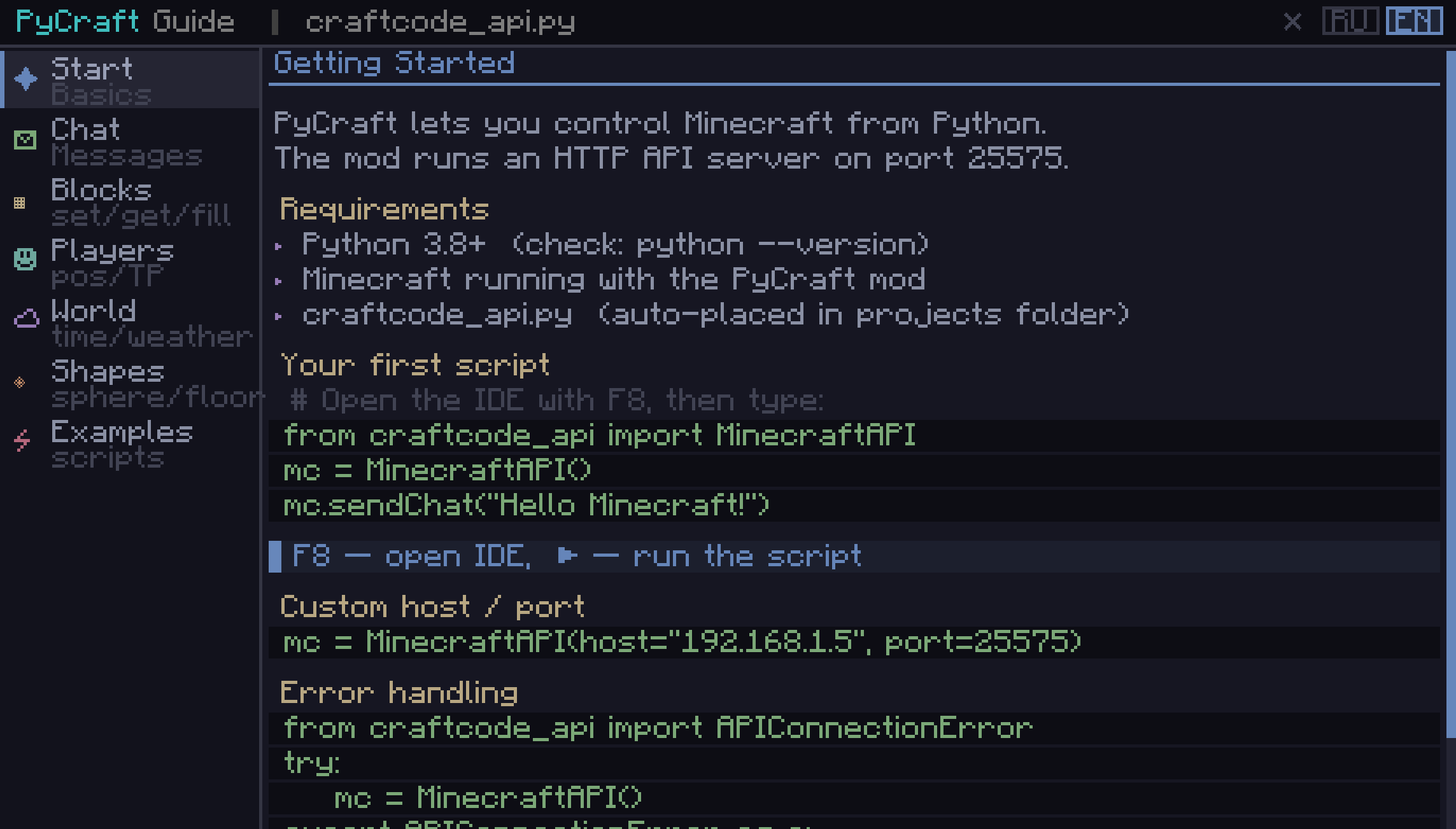 PyCraft IDE - Minecraft Mods - CurseForge
