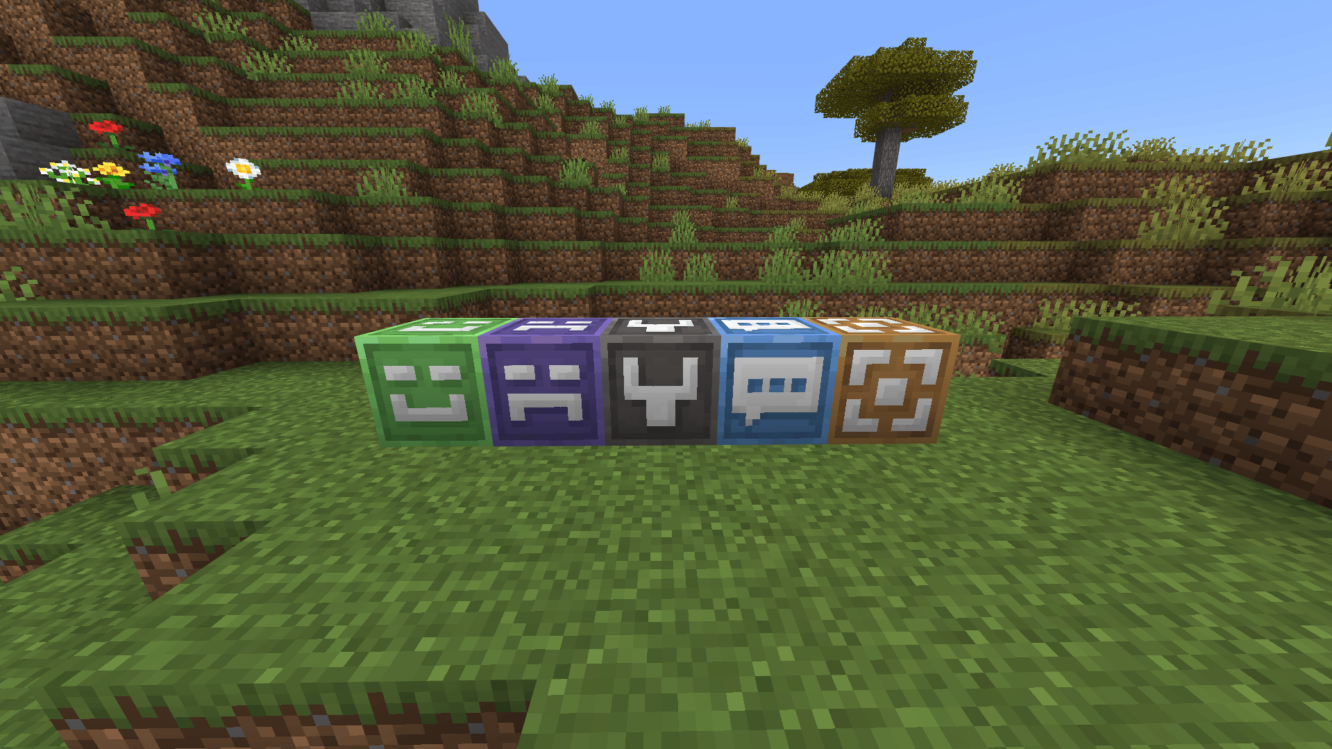 All 5 test blocks shown in game