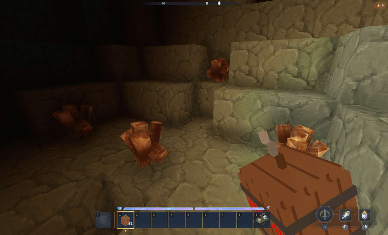 Use for turbo mining! Ore and tree logs can be collected after the detonation.