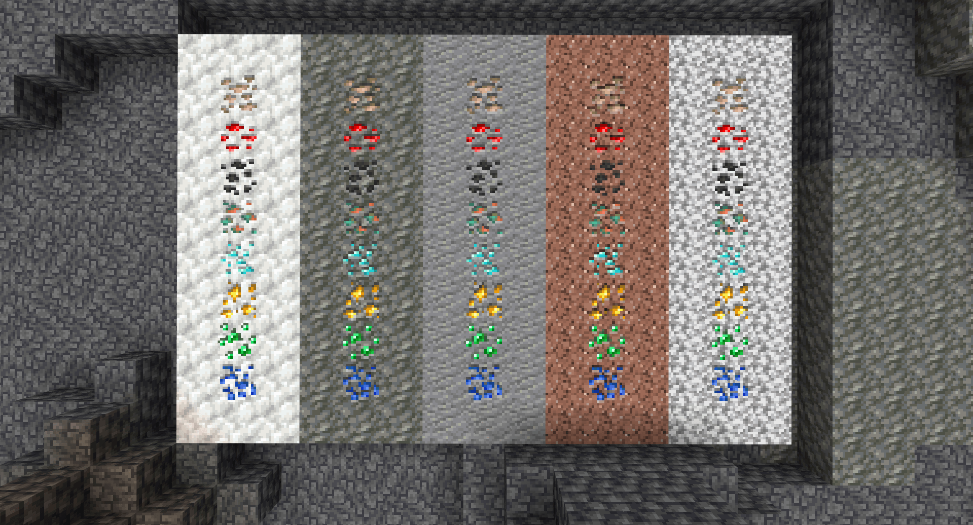 All ore variants as of version 1.1