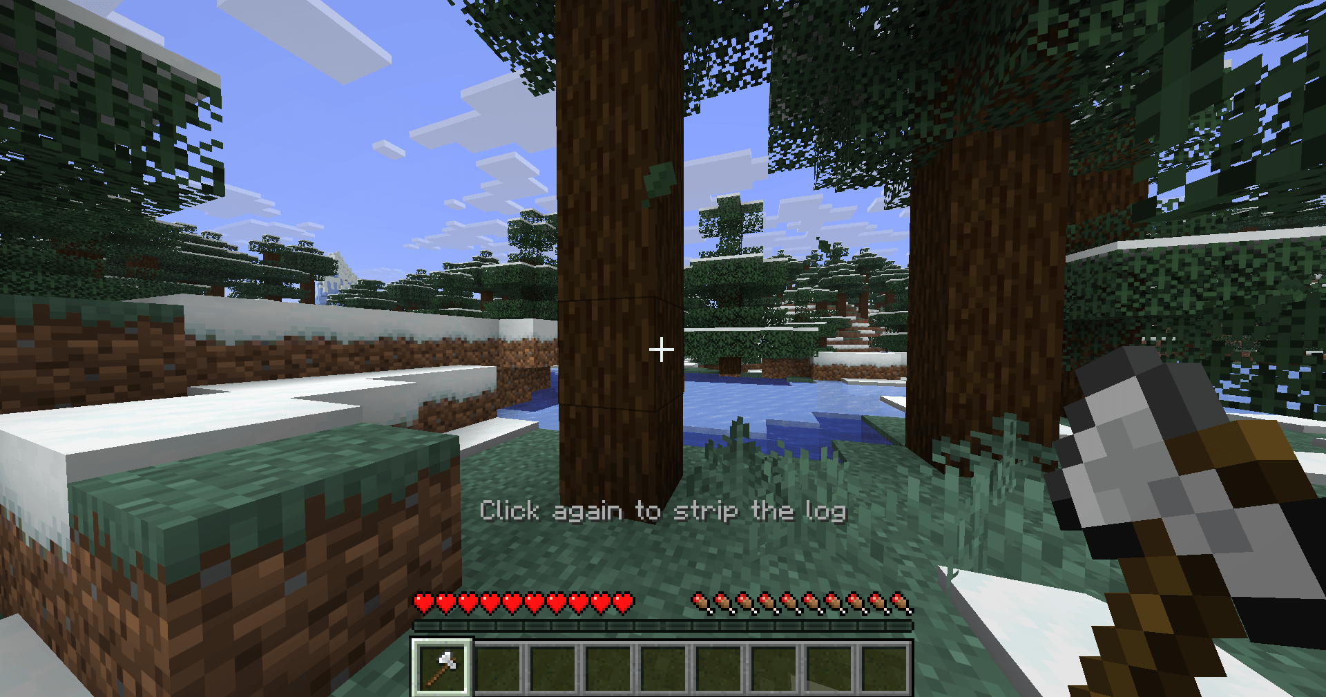 This is the message that shows when trying to strip a log.