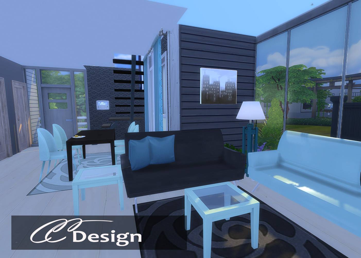 - 2 bathrooms - bedroom - 2 floors - conservatory - swimming pool - open-plan design