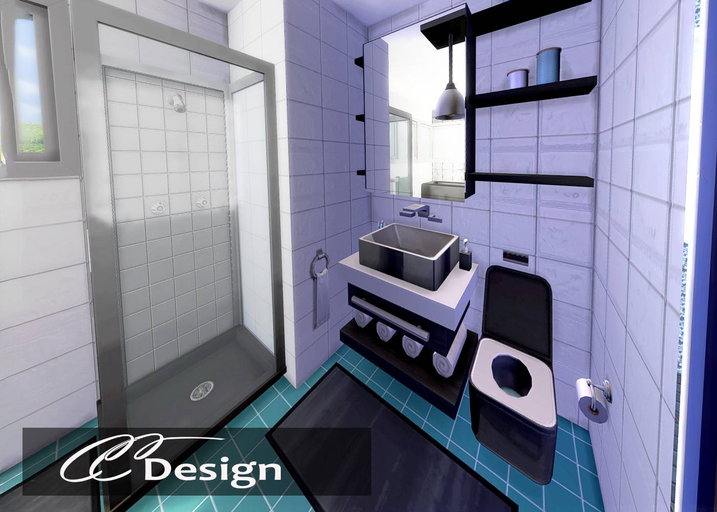 - 2 bathrooms - bedroom - 2 floors - conservatory - swimming pool - open-plan design