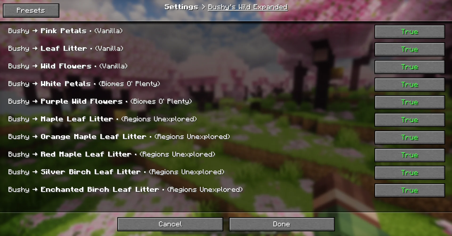 Bushy's Wild Expanded - Minecraft Resource Packs - CurseForge