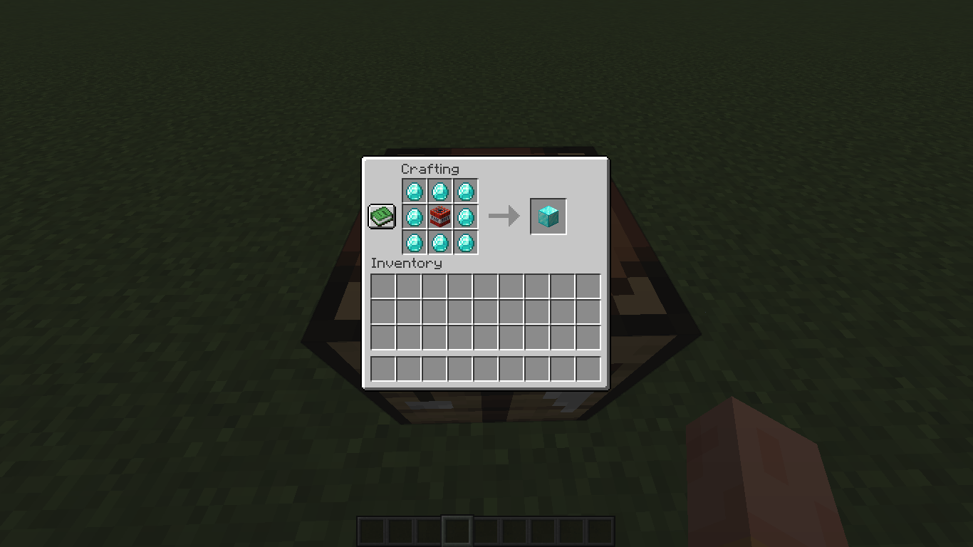 Thumbnail The crafting recipe of the Explosive Diamond Block