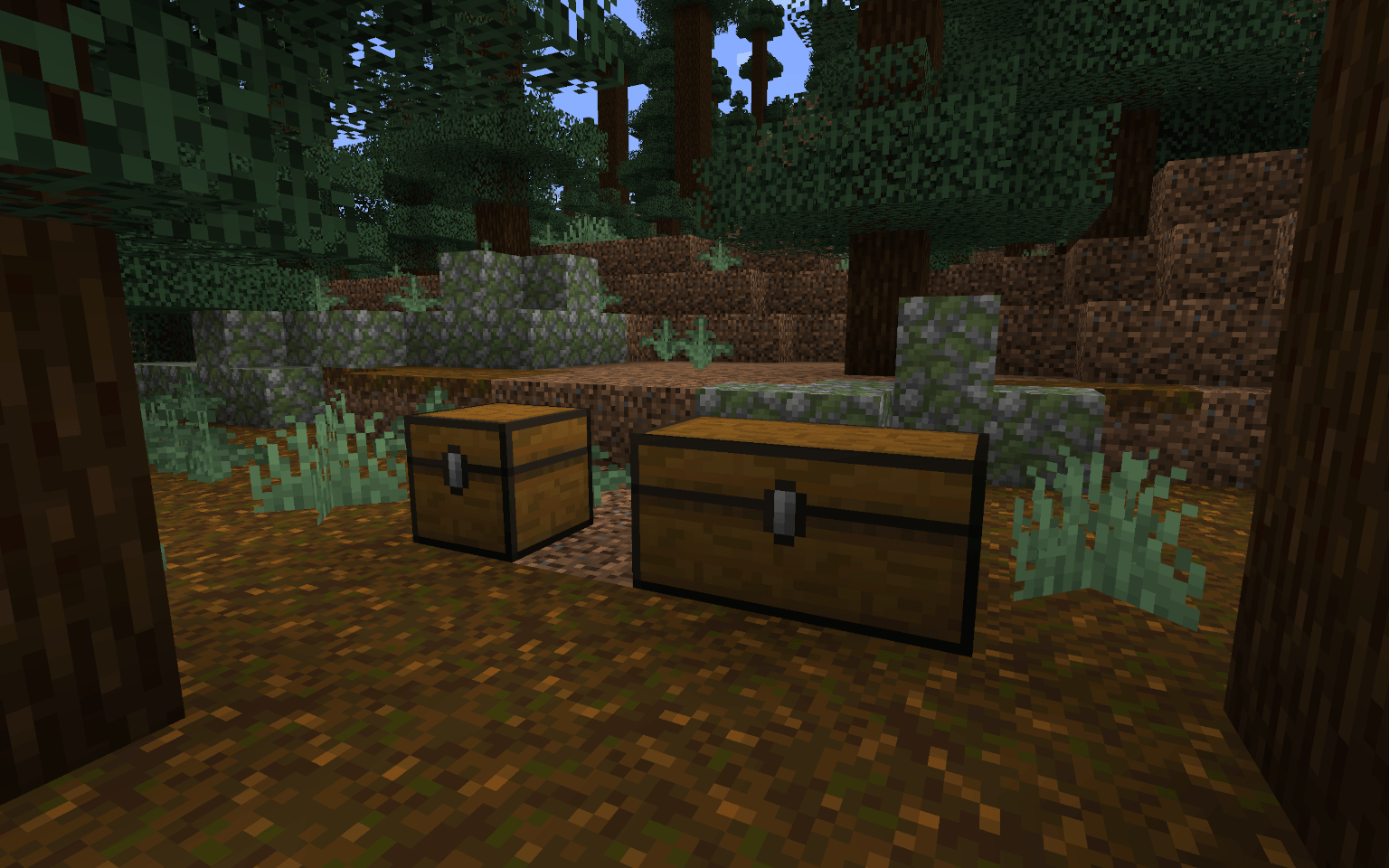 A single and double Classic Chest in a spruce tundra.
