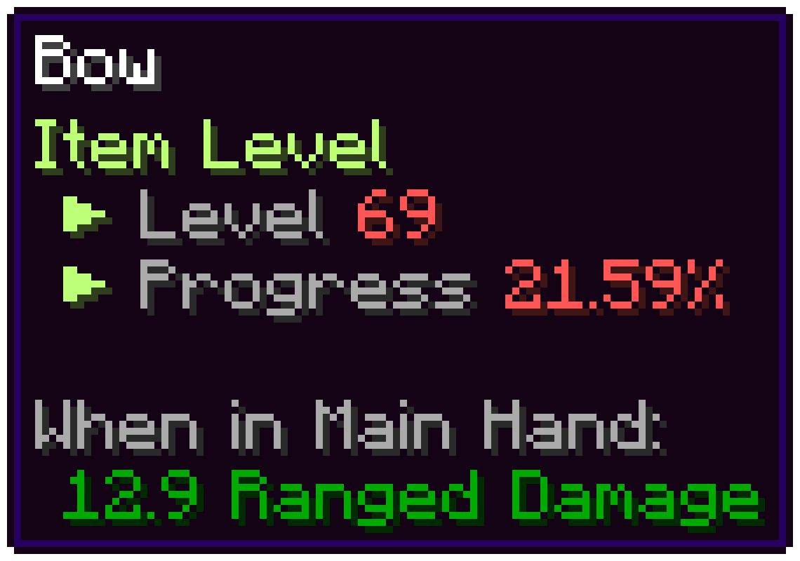 Thumbnail Bows, Crossbows and Tridents receive a custom new Attribute to level