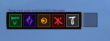Thumbnail Place your macros on your bars and put the template over the macros