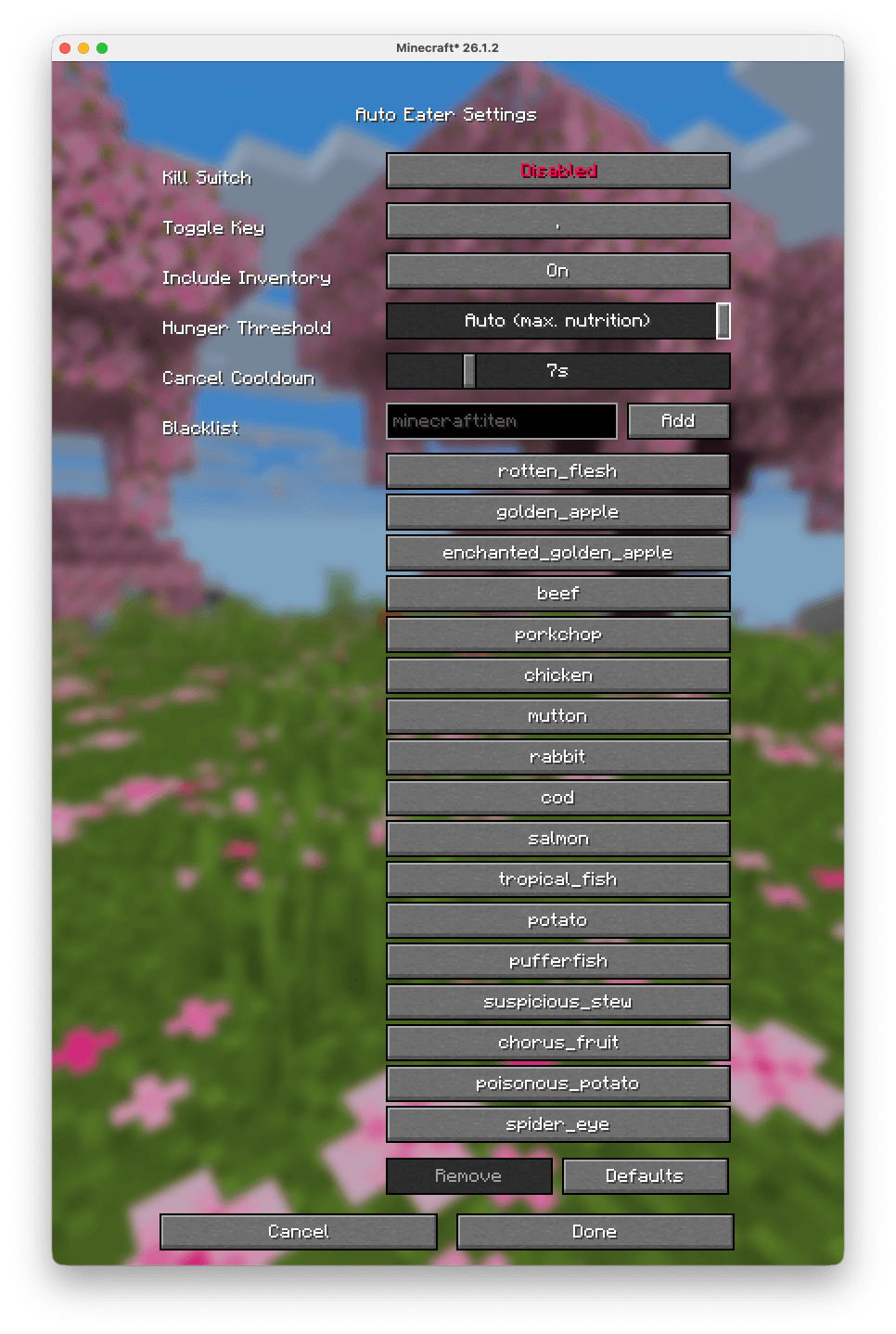 Settings