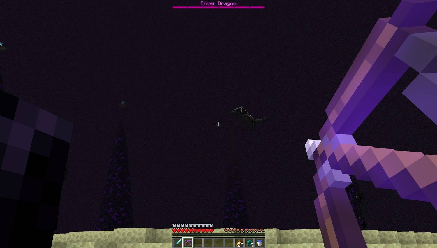 A player aiming at the dragon