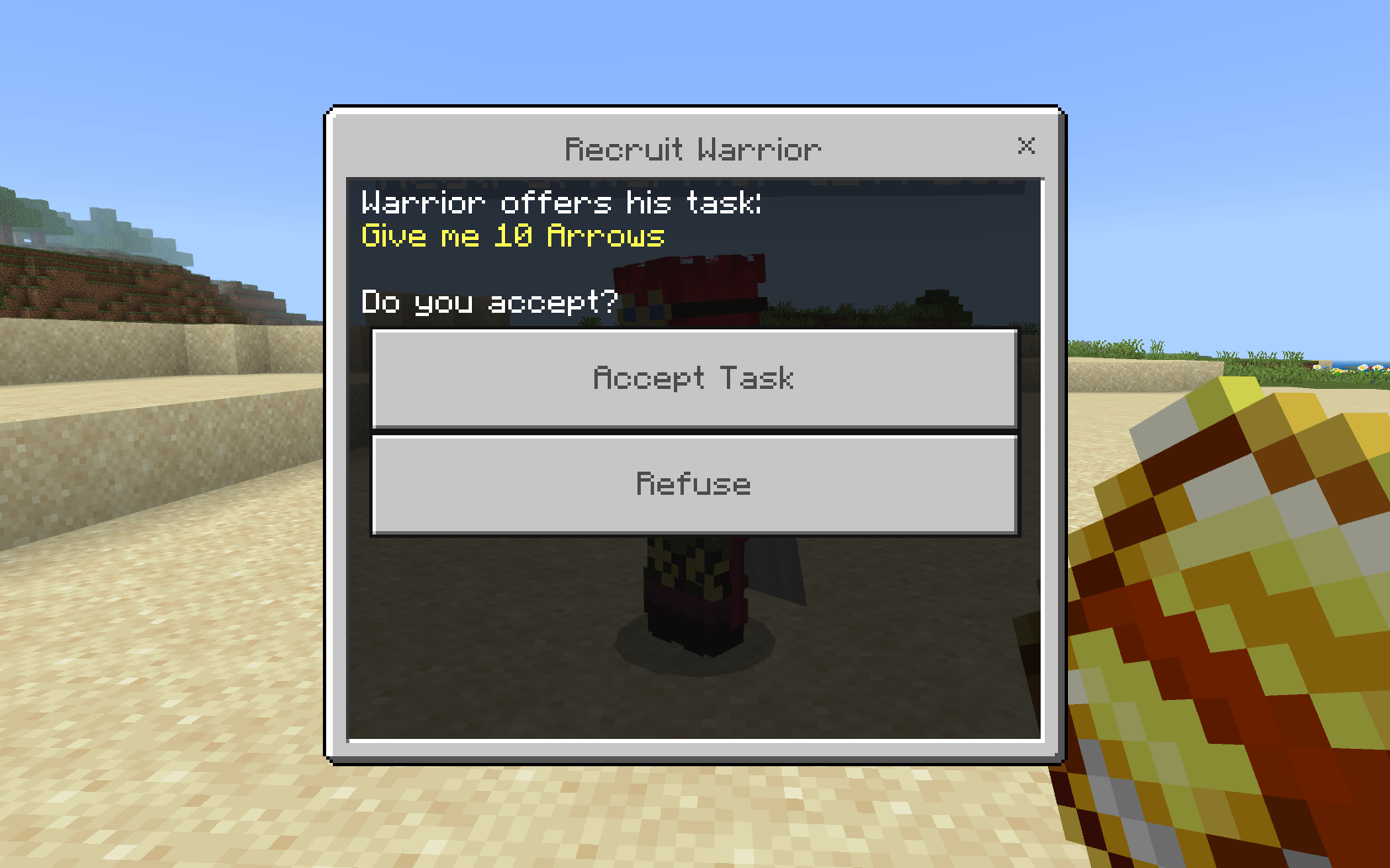 Thumbnail interact with warriors to show their tasks