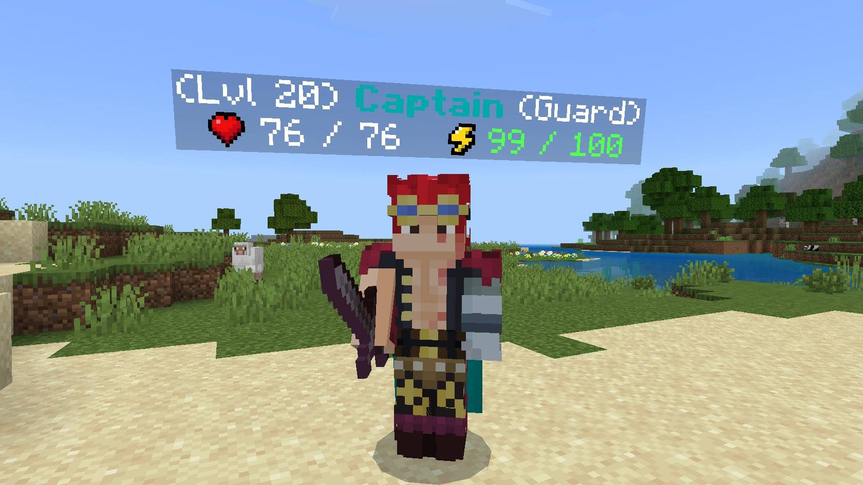 Thumbnail you can see HP , energy and even armour if equiped