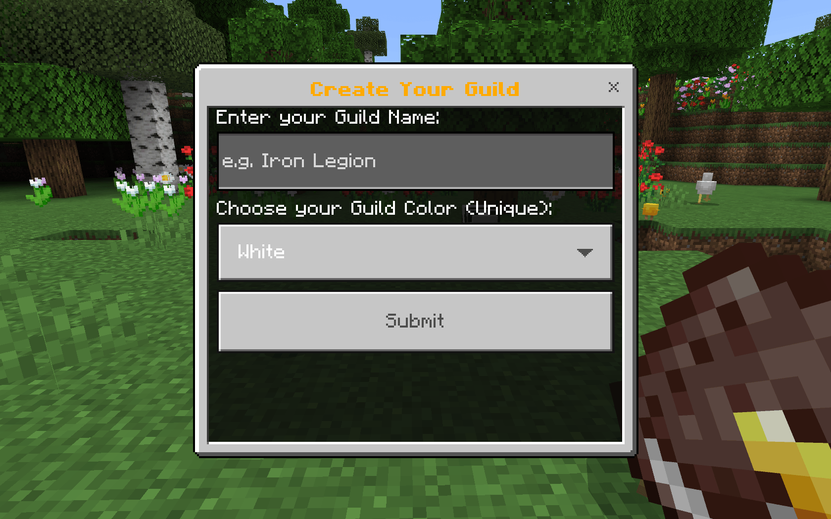 Thumbnail name your Guild and select unique color for it