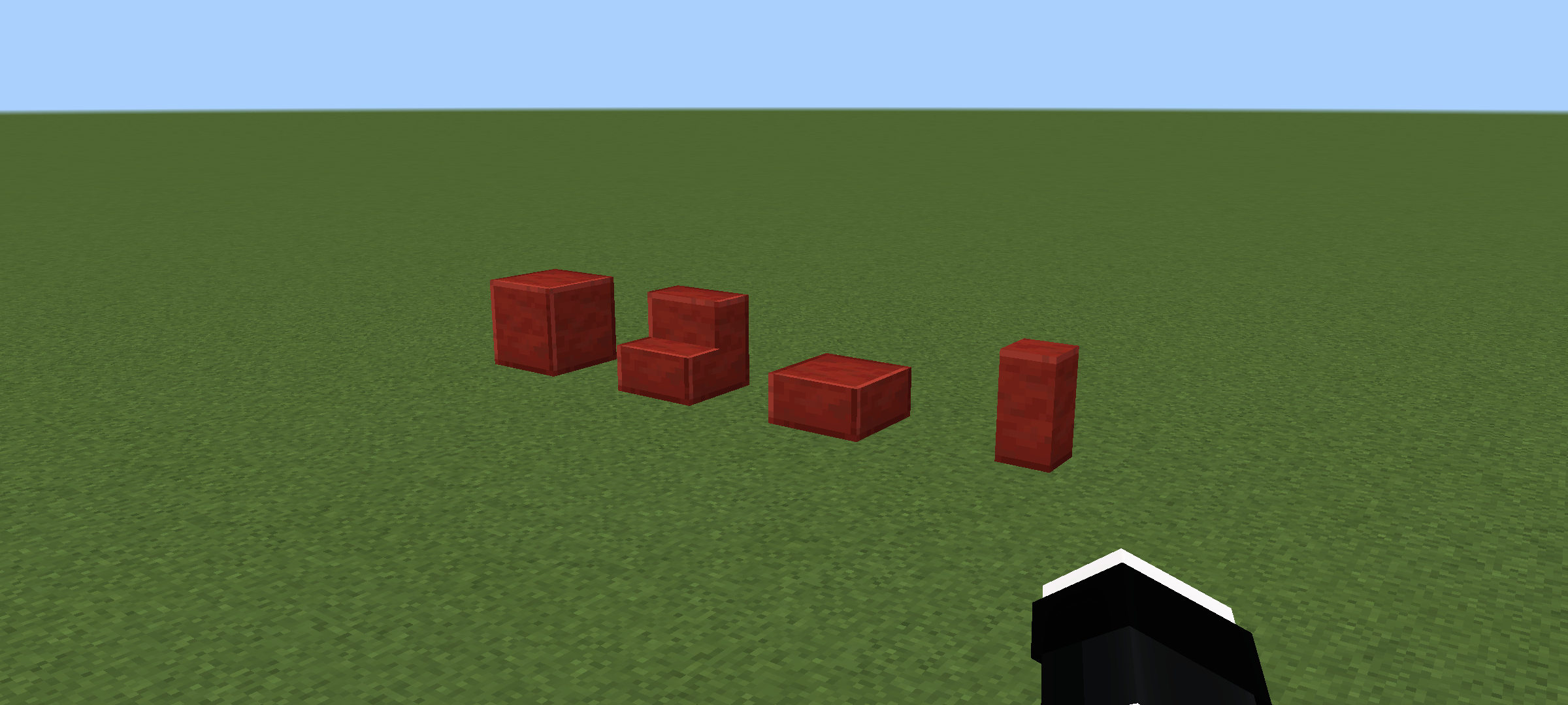 From left to right: Polished Cinnabar, Polished Cinnabar Stair, Polished Cinnabar Slab, Polished Cinnabar Wall