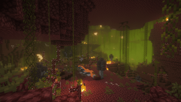 Thumbnail Revamped nether with biomes o plenty and terralith (taken with complementary unbound)