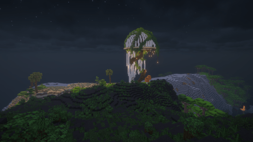 Thumbnail Structure created by moog's voyager structures, biome created by terralith and biomes o plenty (taken with complementary unbound)