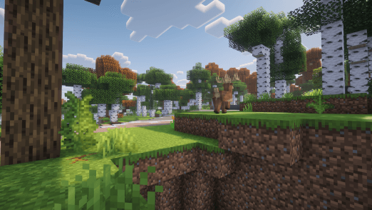 Thumbnail Created by biomes o plenty and terralith, deer created by naturalist, twigs on floor created by twigs (taken with complementary unbound)