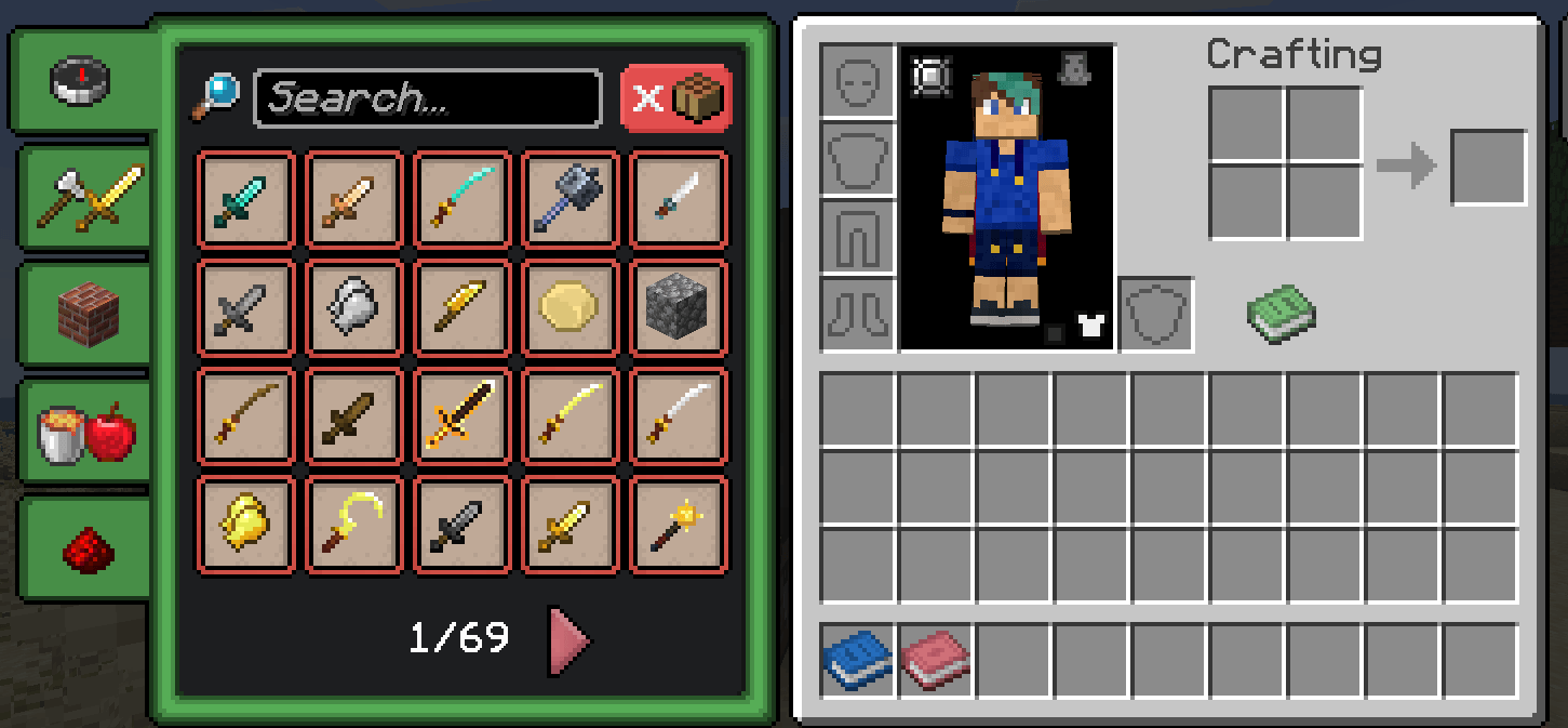 Supports | recipe book, boundless book, codex skills book