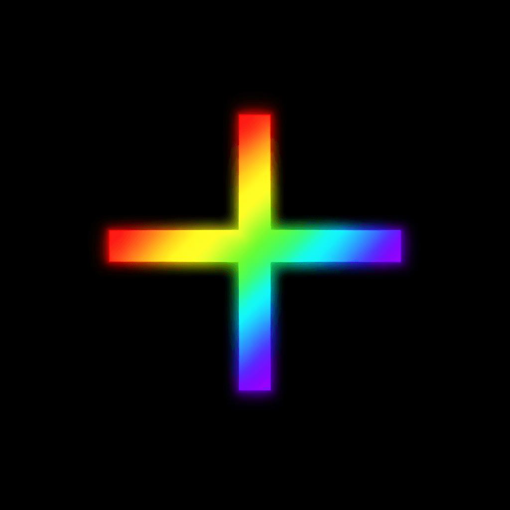 Leuchtendes Regenbogen-Kreuzzeichen.png