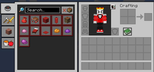 This picture shows: Inventory, Recipe book