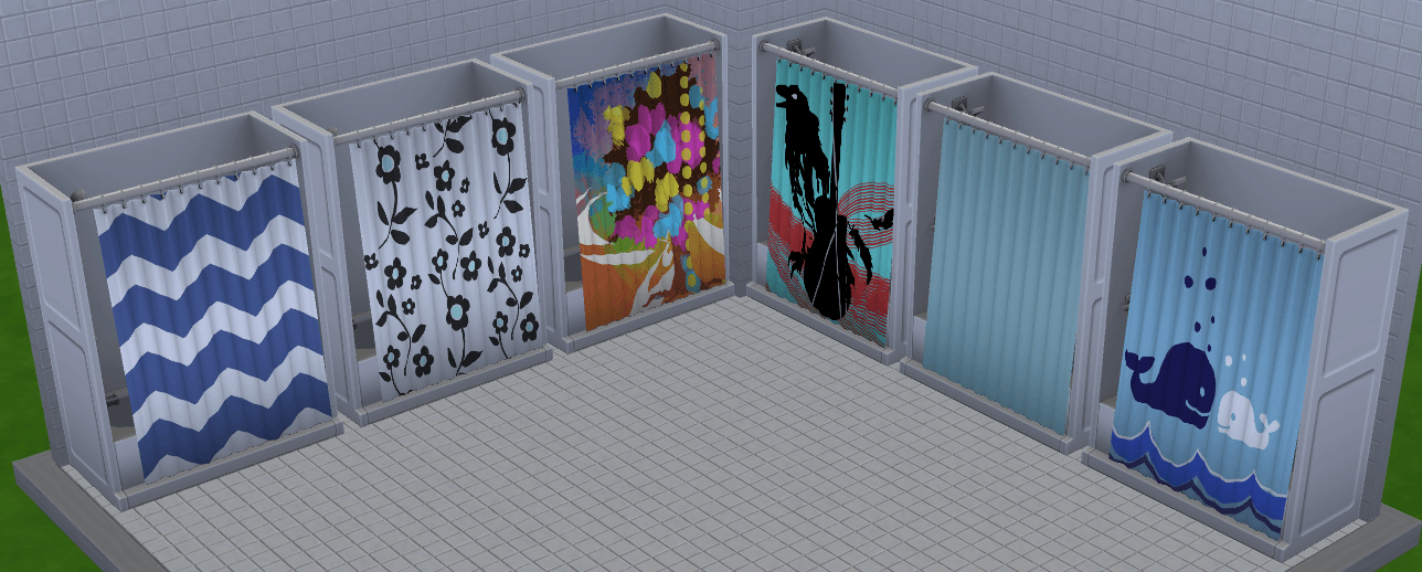 Preview only shows the curtains, not all the tub color swatches