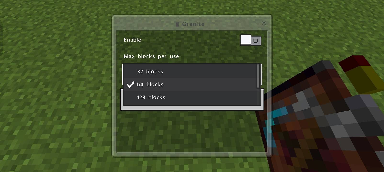 Thumbnail Safely mine massive stone veins. Note: Heavy blocks like Deepslate and Obsidian are restricted from "Unlimited" mining to protect your world from lag!