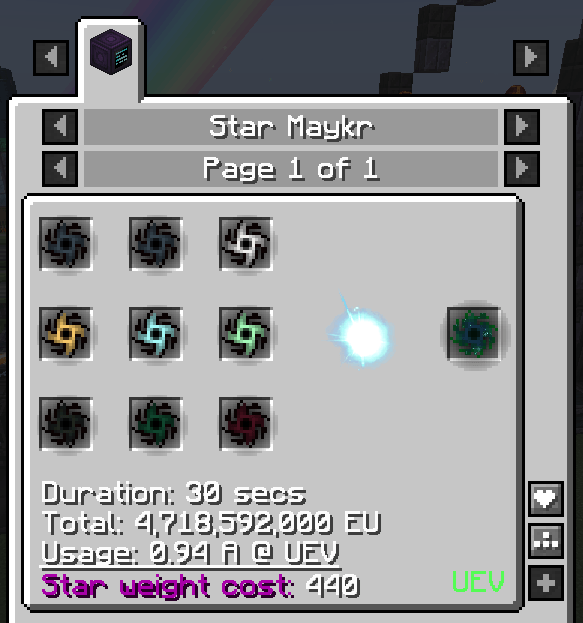 Thumbnail Crafting recipe for Eternal Singularity! Each of the 9 singularities is made with circuits from every tier.