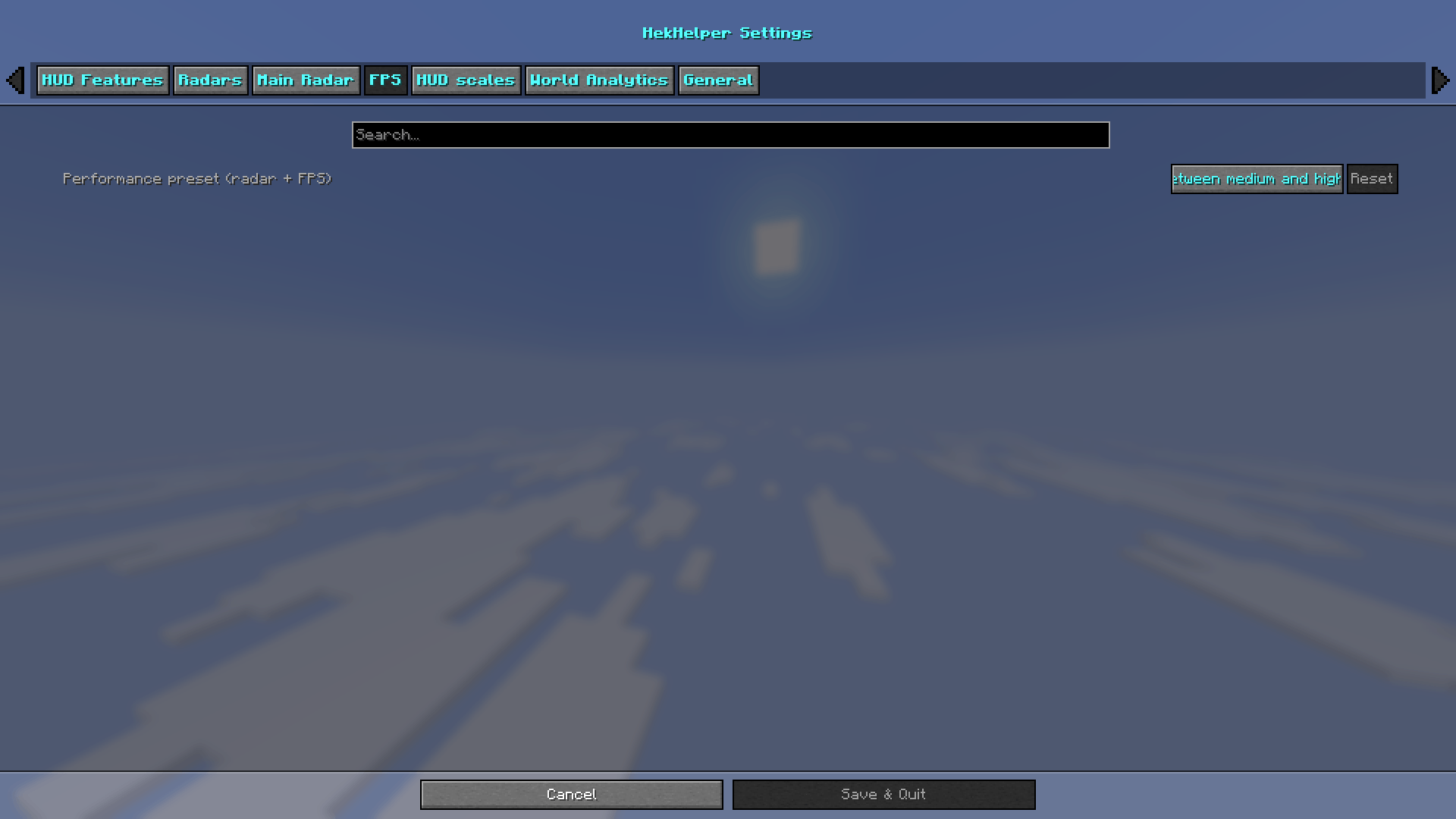 FPS Settings